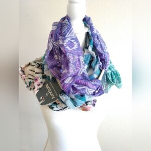 NEW Lot Dollar Tree Infinity Scarves Circle Loop Mixed Prints 6010